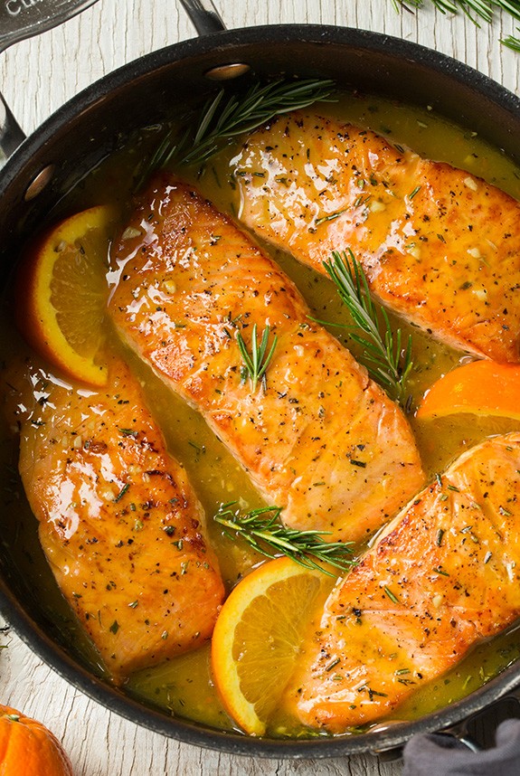 Orange-Rosemary Glazed Salmon